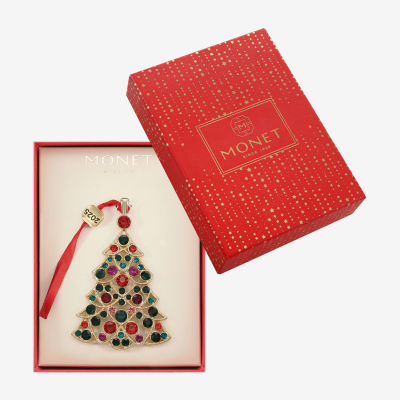 Monet Jewelry Gold Tone Christmas Tree Christmas Ornament