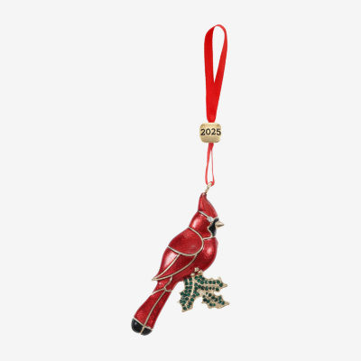 Monet Jewelry Gold Tone Red Cardinal Christmas Ornament