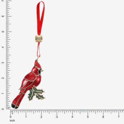 Monet Jewelry Gold Tone Red Cardinal Christmas Ornament