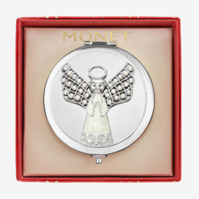 Monet Jewelry Silver Tone Silver Tone Angel Compact Mirror