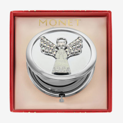Monet Jewelry Silver Tone Silver Tone Angel Compact Mirror