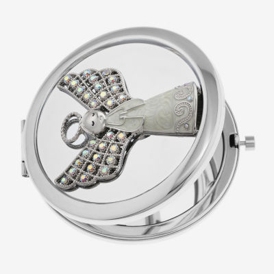 Monet Jewelry Silver Tone Silver Tone Angel Compact Mirror