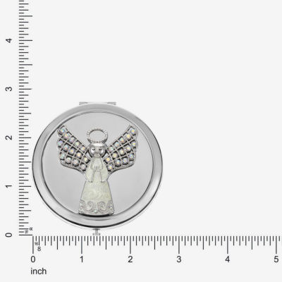 Monet Jewelry Silver Tone Silver Tone Angel Compact Mirror