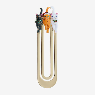 Monet Jewelry Gold Tone Cat Trio Bookmark