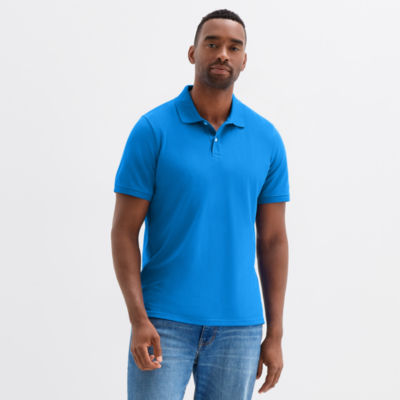 St. John's Bay Premium Stretch Mens Slim Fit Short Sleeve Polo Shirt