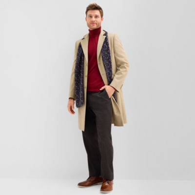 Stafford Wool Blend With Scarf Mens Topcoat Coat