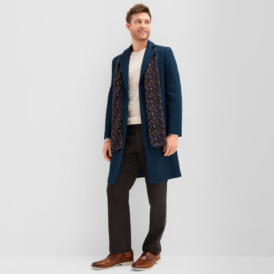Stafford Wool Blend With Scarf Mens Topcoat Coat