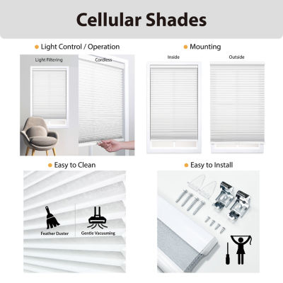 Eco Estates Honeycomb Cut-To-Width Cordless Light-Filtering Cellular Shade