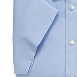 Stafford Mens Short Sleeve Travel Easy-Care Broadcloth Stretch Dress Shirt