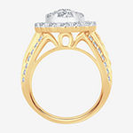 Womens 3 CT. T.W. Lab Grown White Diamond 10K Gold Engagement Ring