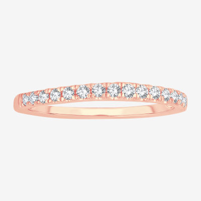 1/ CT. T.W. Mined White Diamond 10K Rose Gold Wedding Band