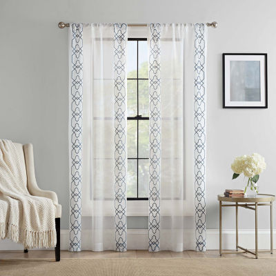 Vue Soren Sheer Rod Pocket Set of 2 Curtain Panel - JCPenney