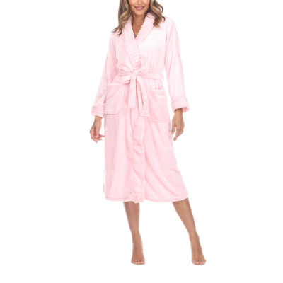 White Mark Womens Long Sleeve Long Length Robe