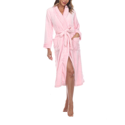 White Mark Womens Long Sleeve Long Length Robe