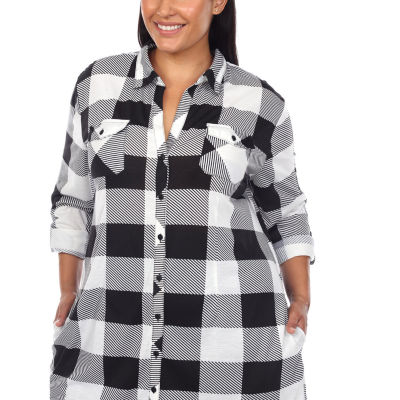 White Mark Plus Womens 3/4 Sleeve Tunic Top