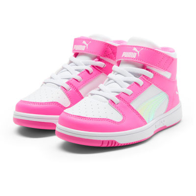 PUMA Rebound Layup Iridescent Little Girls Basketball Shoes MainPlace Mall