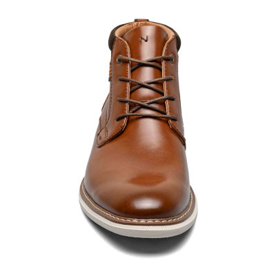 Nunn Bush Mens Chase Flat Heel Chukka Boots, Color: Cognac Multi