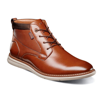 Nunn Bush Mens Chase Flat Heel Chukka Boots, Color: Cognac Multi