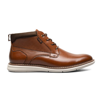 Nunn Bush Mens Chase Flat Heel Chukka Boots, Color: Cognac Multi