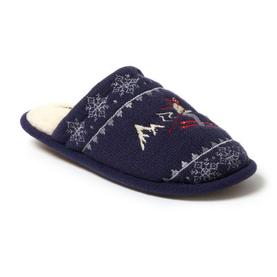 Dearfoams Novelty Knit Scuff With Eyemask Womens Slip-On Slippers