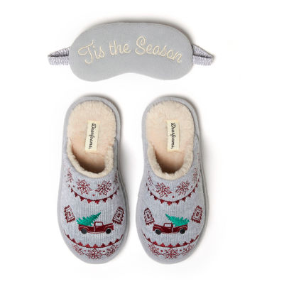 Dearfoams Holiday Novelty Scuff Womens Slip-On Slippers