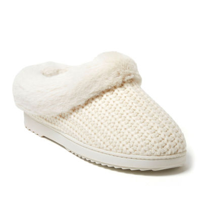 Dearfoams Hannah Festive Knit Womens Clog Slippers