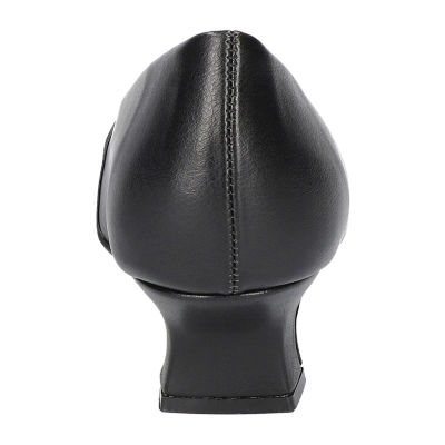 Easy Street Waive Womens Square Kitten Heel Pumps