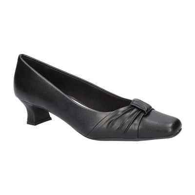 Easy Street Womens Waive Square Kitten Heel Pumps