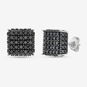 1 3 4 CT. T.W. Natural Black Diamond 14K Gold Over Silver Sterling Silver 8mm Square Stud Earrings JCPenney