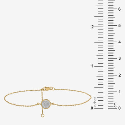 14K Gold Over Silver 10 Inch Solid Cable Round Ankle Bracelet