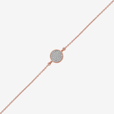 14K Rose Gold Over Silver 10 Inch Solid Cable Round Ankle Bracelet