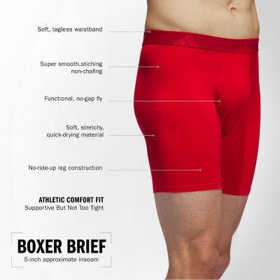 adidas Performance Microfiber Mens 3 Pack Boxer Briefs 5158584