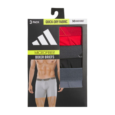 adidas Performance Microfiber Mens 3 Pack Boxer Briefs 5158584