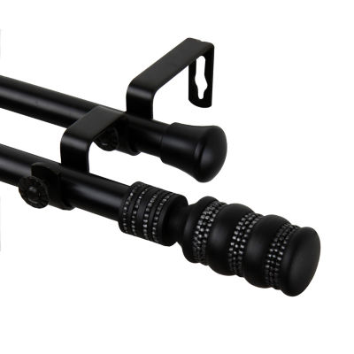 Rod Desyne Dollop 13/16" Adjustable Double Curtain Rod