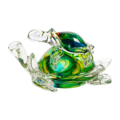 Dale Tiffany Sea Turtles Art Glass Sculpture