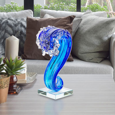 Dale Tiffany Iceland Wave Art Glass Sculpture