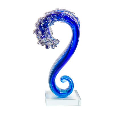 Dale Tiffany Iceland Wave Art Glass Sculpture