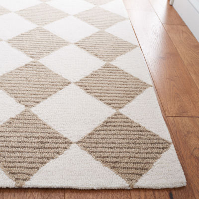 Martha Stewart Jackie Geometric Hand Tufted Washable 6' X 6' Indoor Square Area Rug