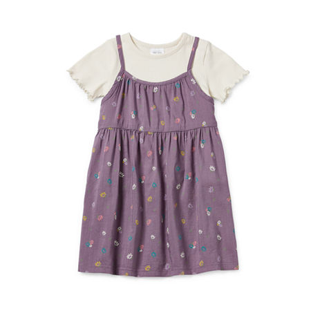 Okie Dokie Toddler & Little Girls Sleeveless 2-pc. Dress Set, 18 Months, Purple