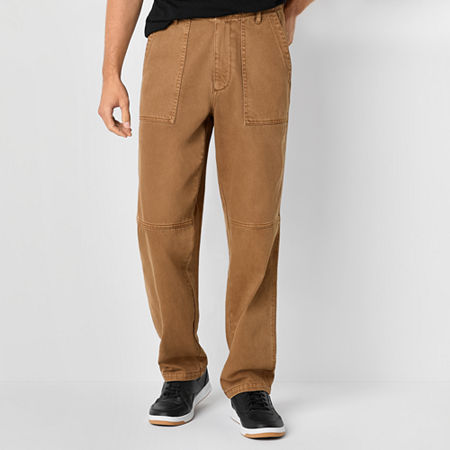 Arizona Mens Loose Fit Utility Carpenter Pant, 36 29, Brown