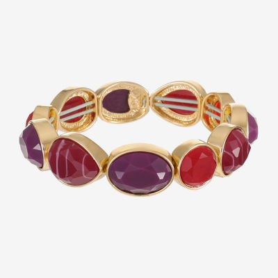 Mixit Gold Tone & Red Womens Stretch Bracelet