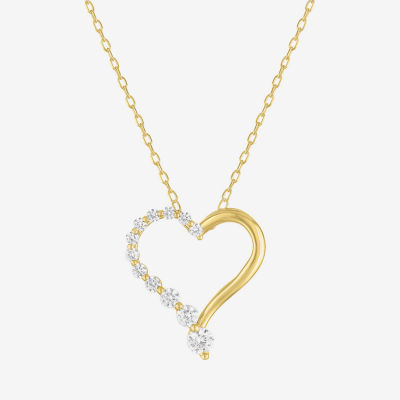 Yes, Please! Womens Lab Created White Sapphire Pendant