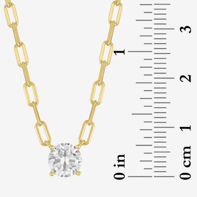 Yes, Please! Womens Lab Created White Sapphire Sterling Silver Pendant