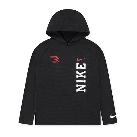 Nike 3BRAND by Russell Wilson Big Kid Boys Long Sleeve Hoodie, X-large, Black