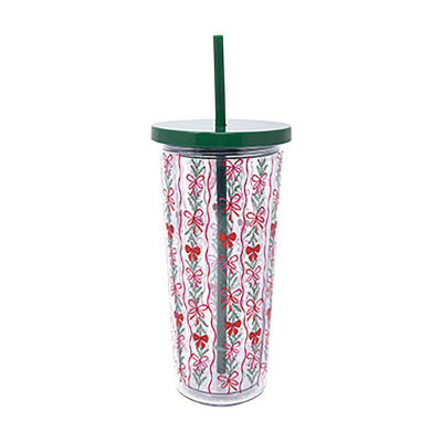 Martha Stewart Acrylic Tumbler with Straw
