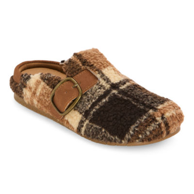Pop Theah Fuzzy Womens Round Closed Toe Clogs