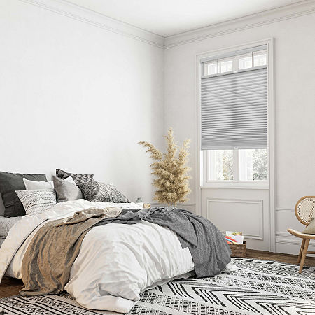 Eco Estates Cut-to-width Cordless Top Down Bottom Up Light-filtering Cellular Shade In Gray