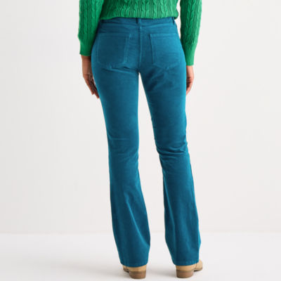 St. John's Bay Womens Mid Rise Bootcut Corduroy Pant