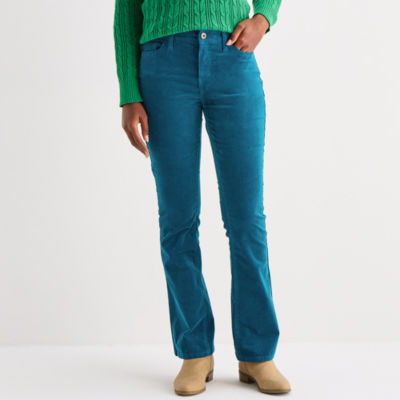 St. John's Bay Womens Mid Rise Bootcut Corduroy Pant