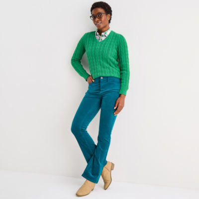 St. John's Bay Womens Mid Rise Bootcut Corduroy Pant